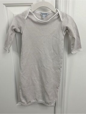 Magnolia Baby gray striped gown 6m